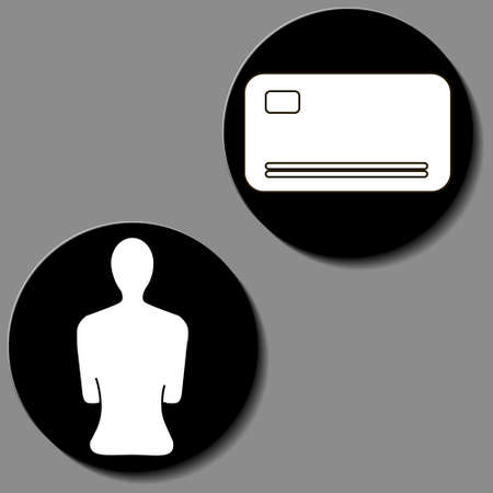 human vector icon in gray circle object illustrationのイラスト素材