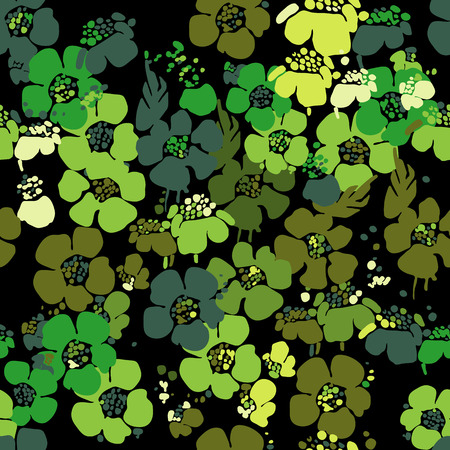Seamless pattern with flowers, vector illustration. Setのイラスト素材