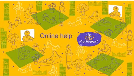 A screensaver for social networking.  For specialists in psychotherapy.のイラスト素材