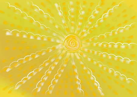 Background, oil painting on canvas, bright yellow sun. Screen saver for a banner or for the design...