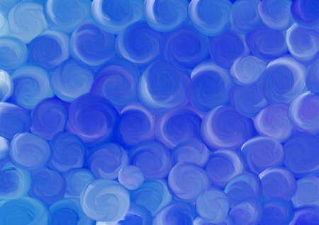 Background. Abstract oil painting on canvas. Blue circles and spots. Design of your banner or screen...