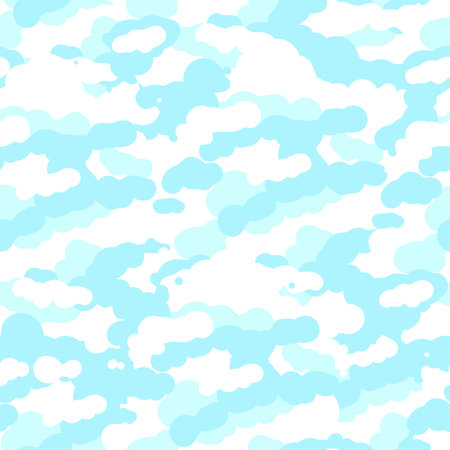 Seamless pattern. The clouds are blue and white. Abstract background. Spots.のイラスト素材