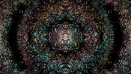 Horizontal banner. On a dark background, small splashes, like the night starry sky or like space....