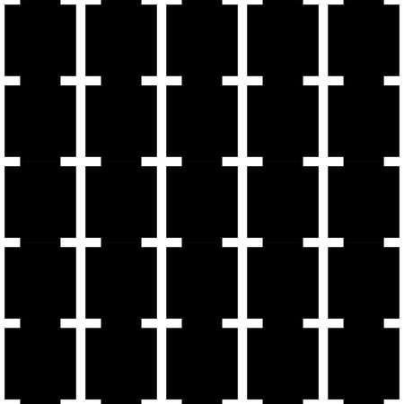 Classic monochrome minimalistic seamless vertical stripe pattern. Vector illustration. White lines on a black background.のイラスト素材