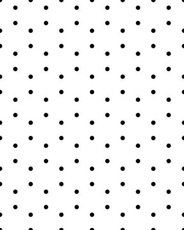 Classic monochrome minimalistic seamless pattern with dots and circles. Vector illustration.のイラスト素材