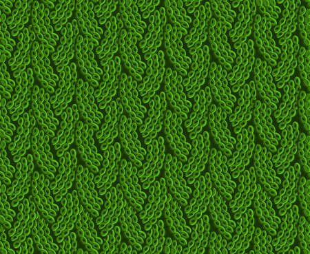 Seamless knitted pattern. Woolen fabric.Christmas Green winter warm sweater.のイラスト素材