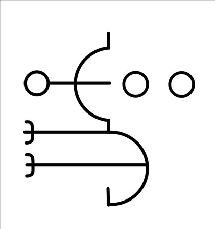 The Icelandic magic sign Lukkustafir is a symbol of Good luck in shopping. Protection against waste. So that the money does not go away. Runes and protection with humor.のイラスト素材