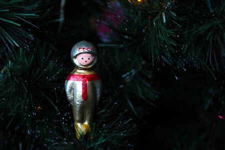 Vintage Christmas decoration for the Christmas tree in the Soviet Union.の写真素材