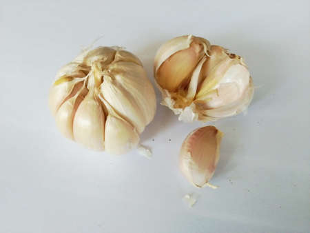 Garlic on white