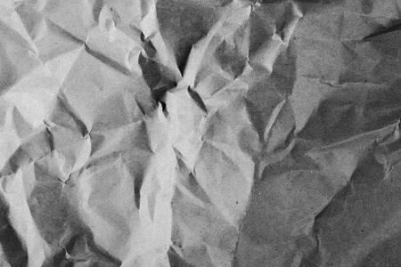 Crumpled paper texture. top view. gray background