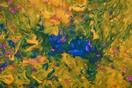 blue, pink and yellow paint texture. creative background. abstract organic art.