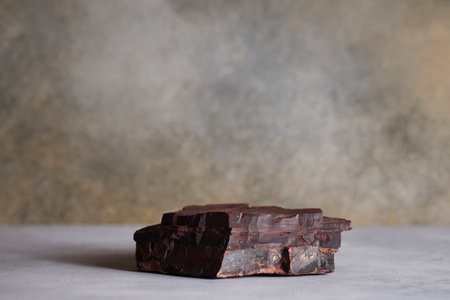 nature stone podium for product, stylish showcase , mock up for exhibition, presentation of goods , Exhibition, display podium.の写真素材