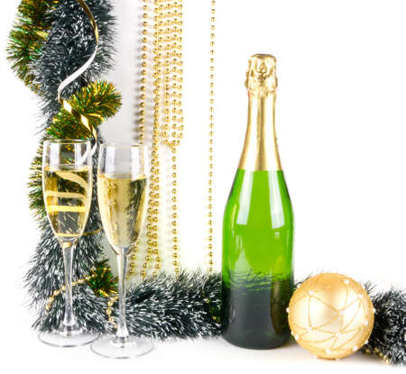 Christmas champagneの写真素材