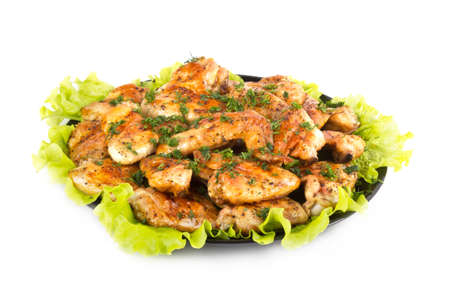 Roasted chicken wingsの写真素材