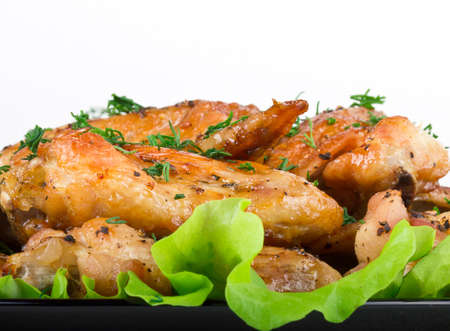 Roasted chicken wingsの写真素材