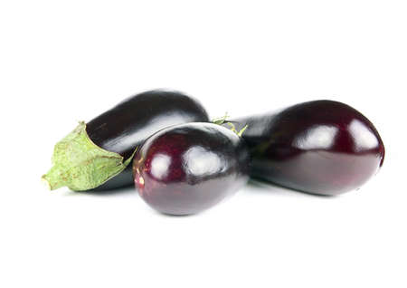 Tree eggplant vegetables on white backgroundの写真素材