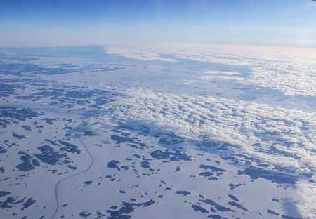 View from the window of airplane