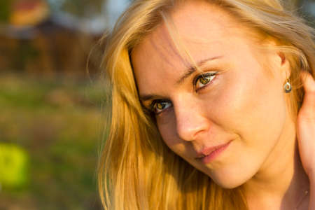 Young pretty blond woman