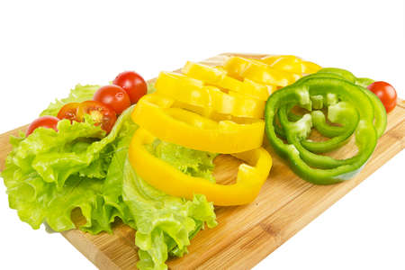 Fresh peppers slicedの写真素材