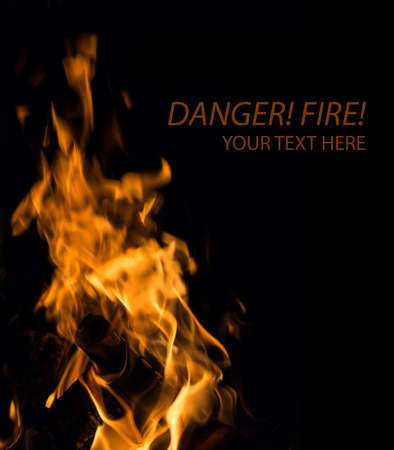 fire in a fireplace