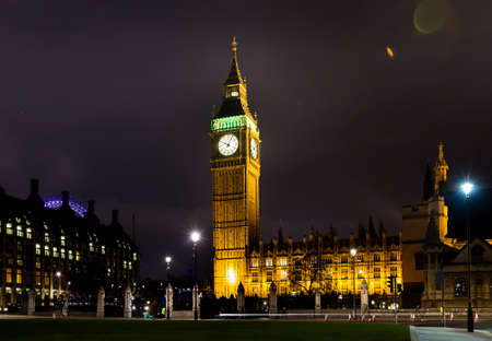 big ben at night london england united kingdom ukの写真素材