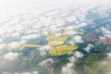 View from airplane england united kingdom ukの写真素材