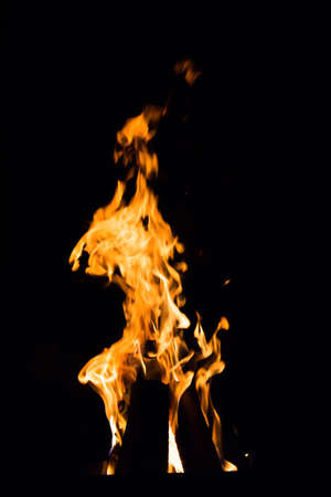 fire in a fireplaceの写真素材