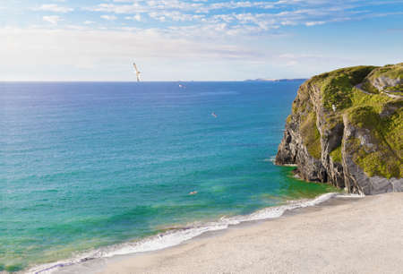 Newquay ocean beach in Cornwall, Englandの写真素材
