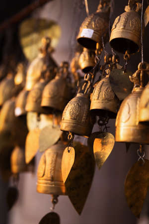 Famous Big Buddha wish bells, Phuket, Thailand outdoorsの写真素材