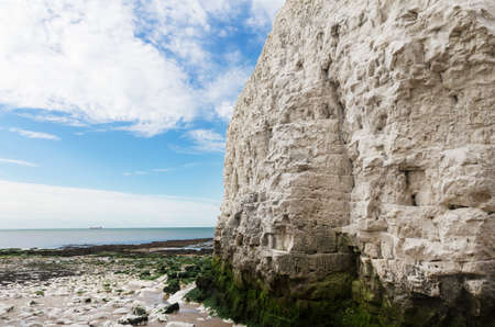 Popular white cliffs Botany Bay La Manche English channel coast, Kent, England, United Kingdomの写真素材
