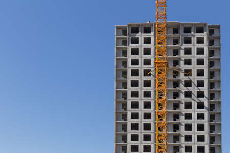 New group of construction building tenement apartment housesの写真素材
