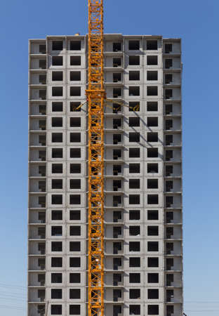 New group of construction building tenement apartment housesの写真素材