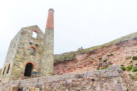 Popular St Agnes and Chapel Porth Atlantic ocean coast, Cornwall, England, United Kingdomの写真素材