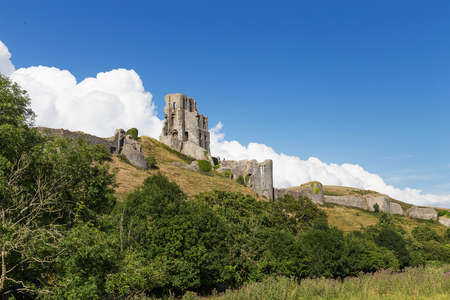United Kingdom, England, Dorset - 22 July 2015: Ancient Corfe Castleのeditorial素材