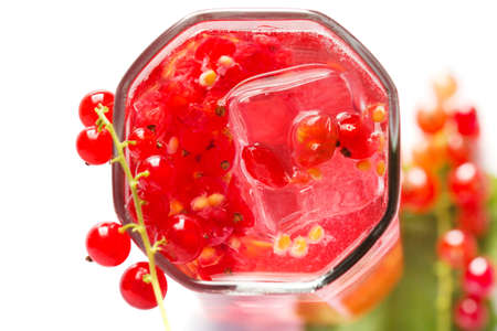 Fresh red current detox summer drinkの写真素材