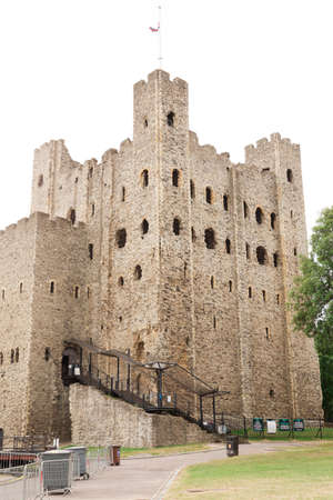 Ancient rochester castle in kent united kingdom englandのeditorial素材