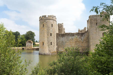 Ancient Bodiam castle in Sussex England United Kingdomのeditorial素材