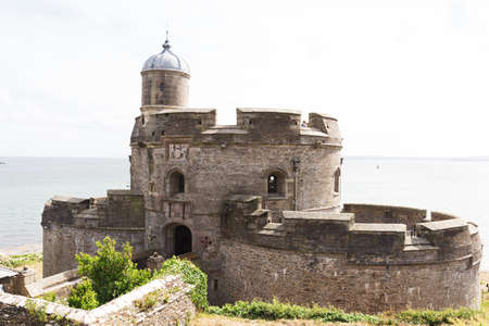 Ancient St Mawes castle in Carnwall England United Kingdomのeditorial素材