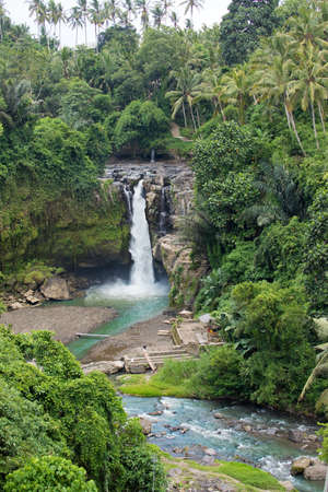 Amazing Tegenungan waterfall near Ubud on a Bali island Indonesiaの写真素材