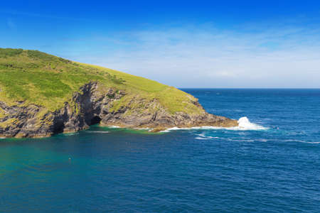 Popular Port Issac Atlantic ocean coast, Cornwall, England, United Kingdomの写真素材