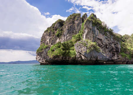 Popular travel tropical karst rocks perfect for climbing, Krabi province, Thailandの写真素材