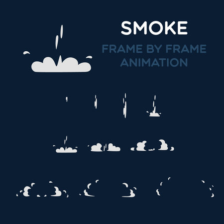 Animation of smoke. for games.のイラスト素材