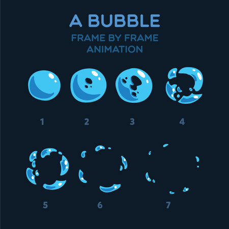 A sheet, a gum trap, a splash, a bubble. Animation for a game or a cartoon.のイラスト素材