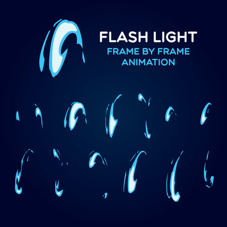 Animation of light from being hit by a sword or other objectのイラスト素材