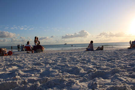 beach pictures taken in siesta key, floridaのeditorial素材