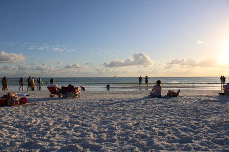 beach pictures taken in siesta key, floridaのeditorial素材