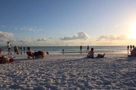beach pictures taken in siesta key, floridaのeditorial素材