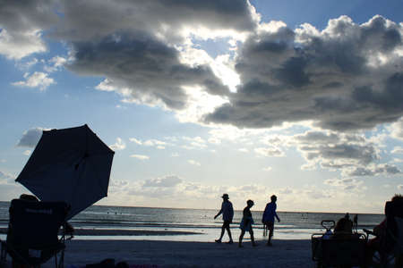 beach pictures taken in siesta key, floridaのeditorial素材