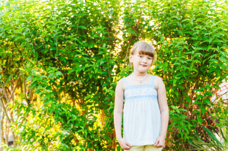 Outdoor portrait of a cute little girlの写真素材