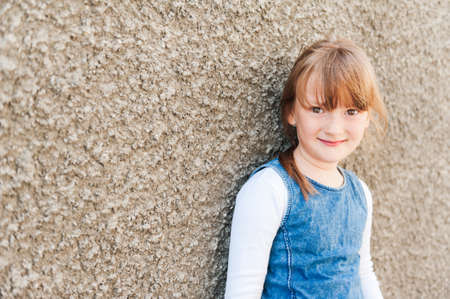 Outdoor portrait of a cute little girlの写真素材
